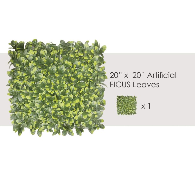 Artificial Grass Wall Faux Boxwood Panel Privacy Ivy Fence Screen Decoration for Backyard Garden Home Outdoor Indoor, 20