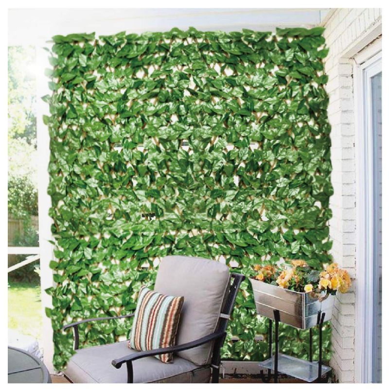 Expandable Artificial Laurel Leaf Ivy Privacy Fence Screen Decoration for Backyard Patio Balcony Outdoor Indoor