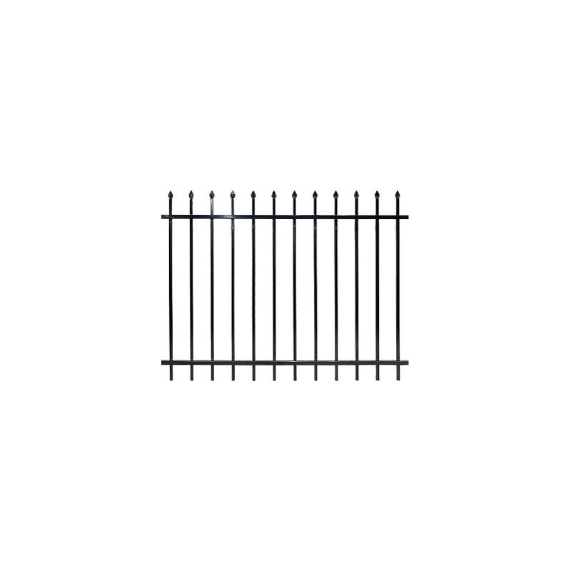 6ft x 8ft spear-top fence panel 1-1/2"rail