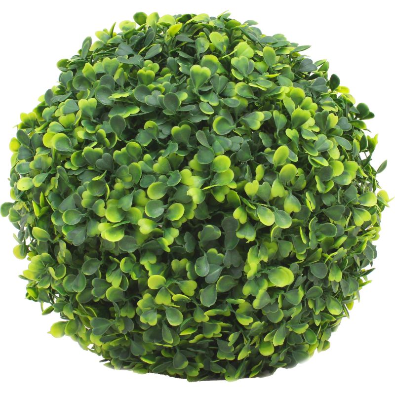 ECOOPTS 15 inch Artificial Topiary Ball Lifelike Plants Boxwood Decoration for Home Garden Porch Backyard Balcony Wedding Party (1 Pack)