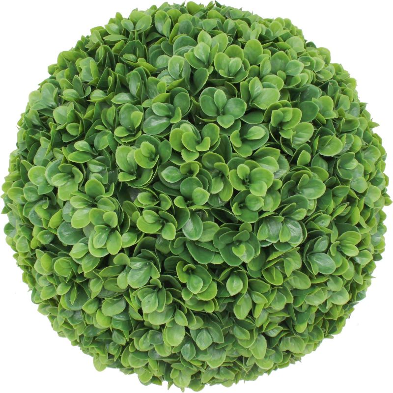 15 inch Artificial Topiary Ball Lifelike Plants Boxwood Decoration for Home Garden Porch Backyard Balcony Wedding Party (1 Pack)
