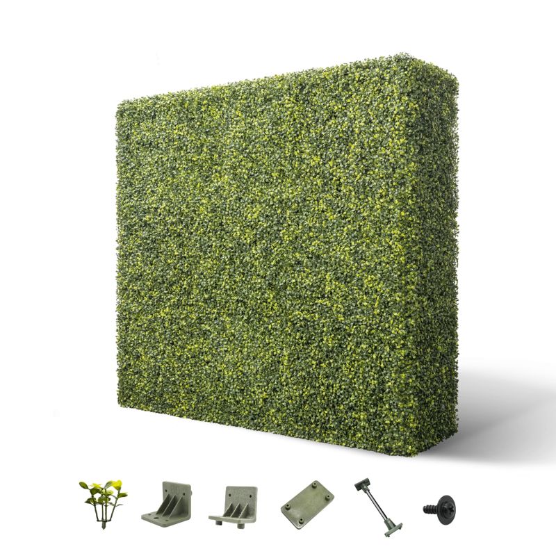 ECOOPTS Artificial Boxwood Hedge Divider Wall with Faux Leaves for Party Wedding Home Yard Office (54