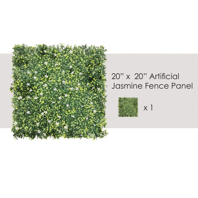 Artificial Grass Wall Faux Boxwood Panel Privacy Ivy Fence Screen Decoration for Backyard Garden Home Outdoor Indoor, 20