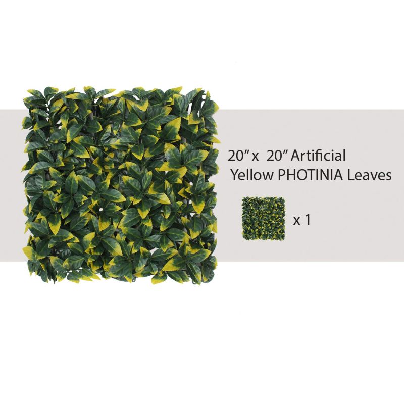 20x20 Artificial Boxwood Mat Wall Hedge Privacy Fence Panel – Green Grass Decor