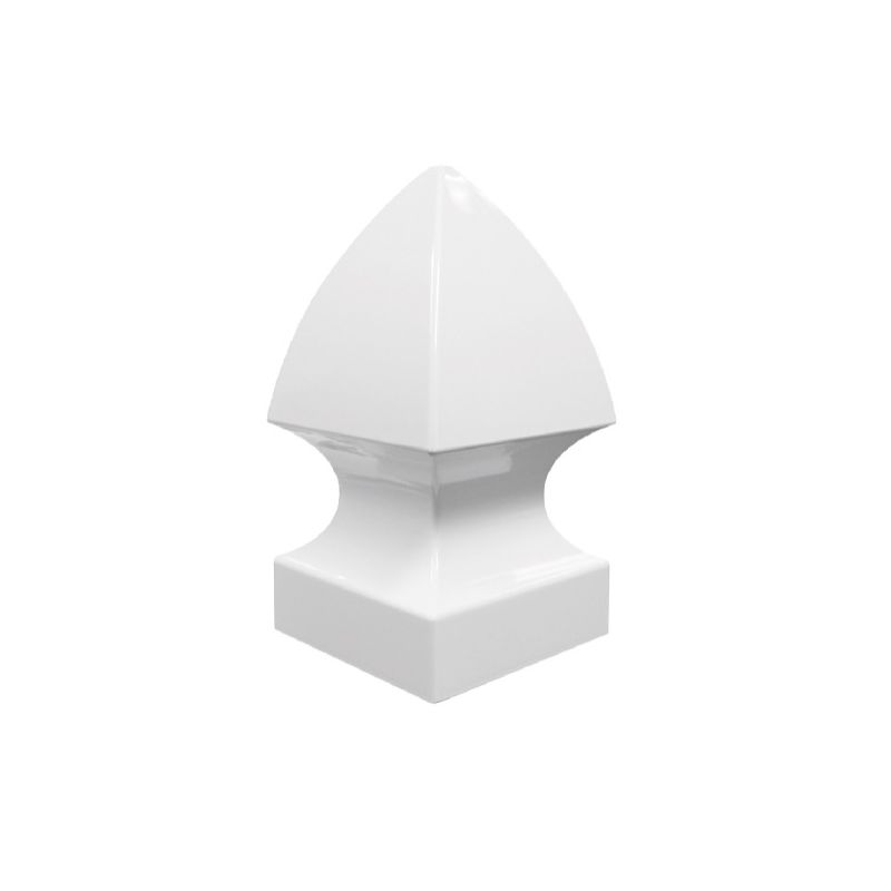 Picket White Gothic Cap 4" x 4"