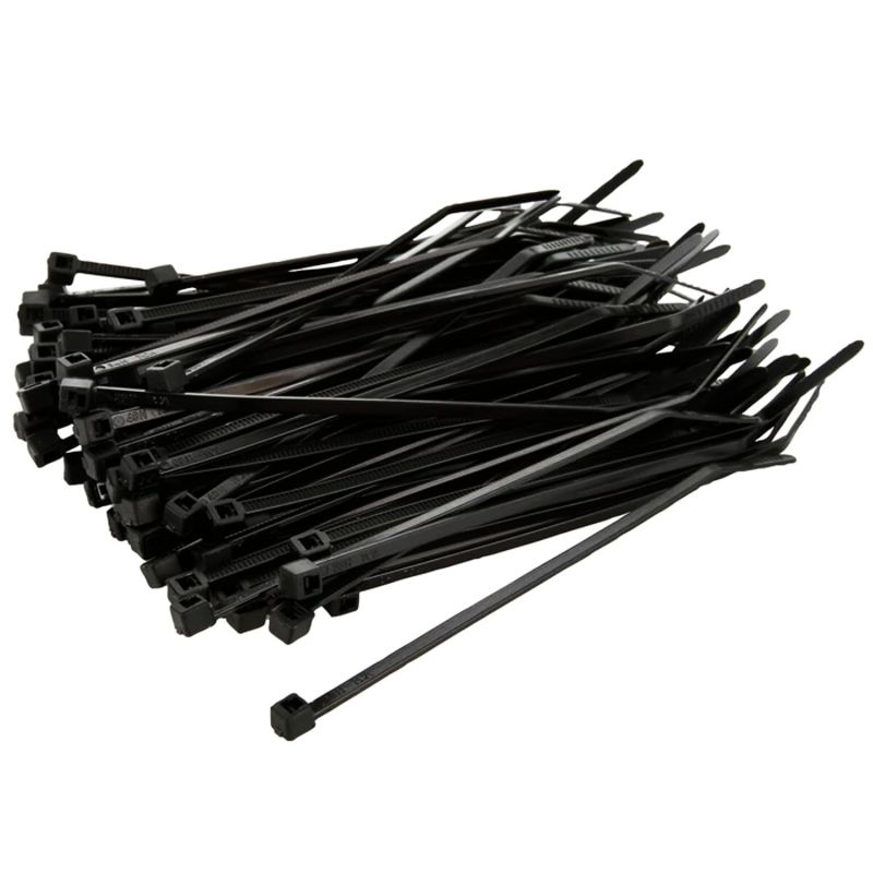 8 inch Black Heavy Duty Zip Ties (80 Pack) 50lbs Tensile Strength, Nylon Cable Wire Ties for Indoor and Outdoor, Artificial Faux Ivy Fence Privacy Screen
