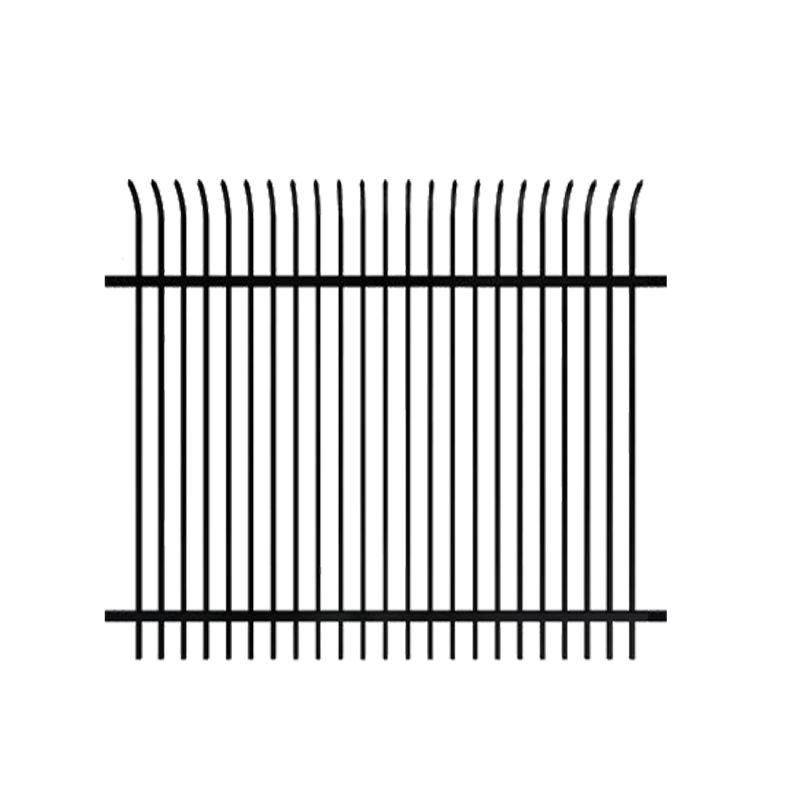 2 Rails, Welding Fence 94H*94W Black 14ga 1.5" Rail, 16ga 3/4" Spear CURVED