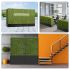 ECOOPTS Aluminum Hedge Wall Base, Planter Box for Boxwood Hedge Divider Wall Privacy Fence (54
