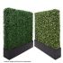 43.3''L x 9.84''H x 8.66''D Planter Box for Boxwood Hedge Divider Wall Privacy Fence Steel Caster