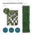 Stretchable Artificial Buxus Leaf Faux Ivy Privacy Fence Screen, Expandable Decorative Fencing Panel for Balcony Patio Outdoor (Single Sided Buxus Leaves)