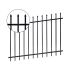 2 Rails WELDING BIASABLE FENCE 70H X 94W BLACK 16ga 1.5