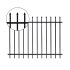 2 Rails, Welding Fence 70H*94W Black 14ga 1.5