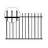 2 Rails, Welding Fence 58H*94W Black 14ga 1.5