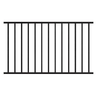 32''H * 94''W 2-Rail Steel Fence