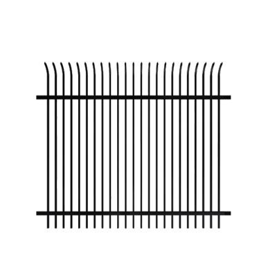 2 Rails, Welding Fence 94H*94W Black 14ga 1.5" Rail, 16ga 3/4" Spear CURVED