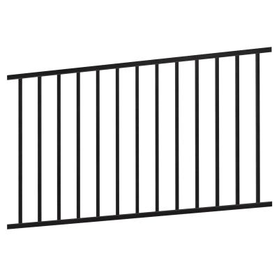 Biasable 44''H * 94''W 2-Rail Steel Fence