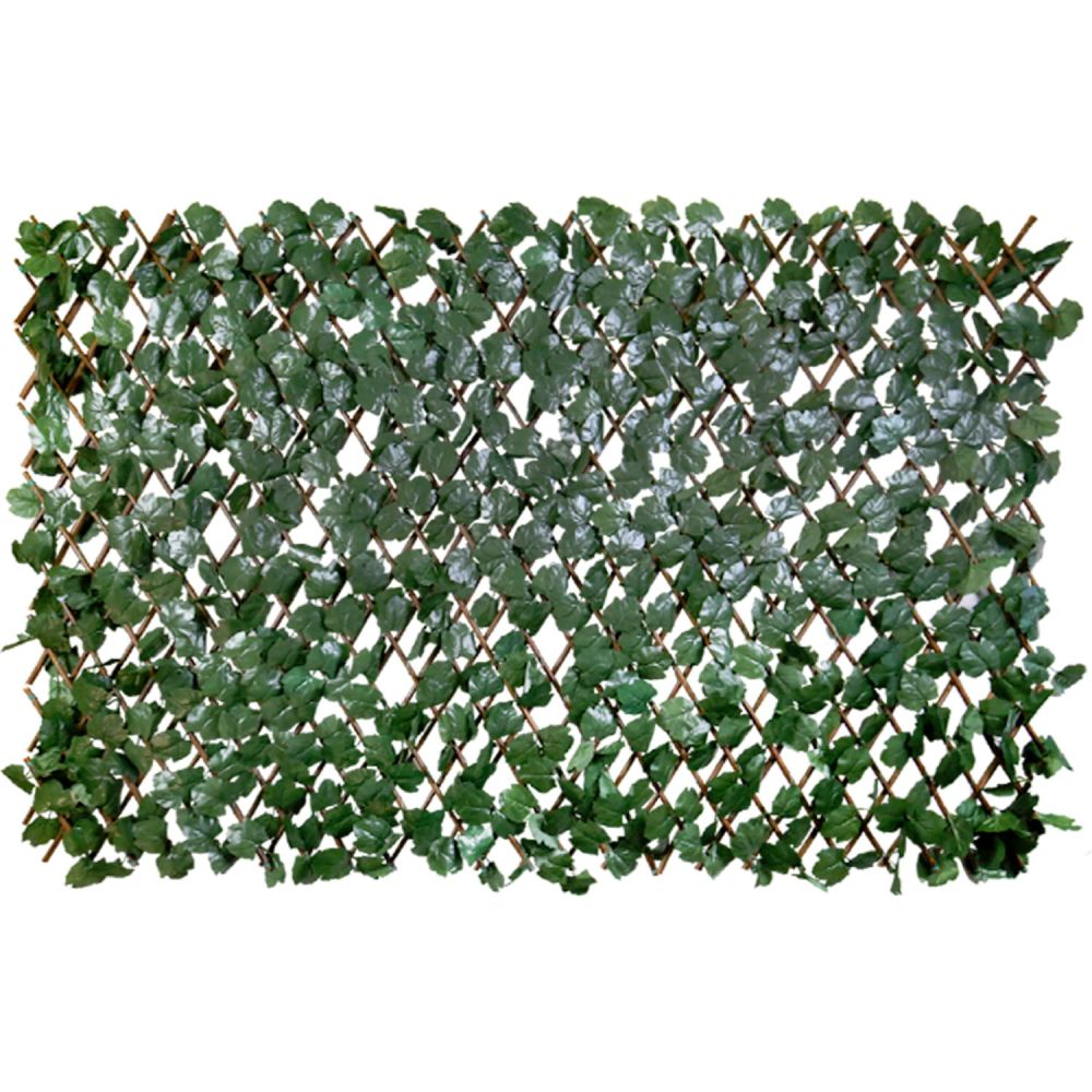Expandable Artificial Leaf Faux Ivy Sweet Potato Leaves Privacy Fence Screen, Stretchable Decorative Fencing Panel for Balcony Patio Outdoor (Single Sided Leaves)