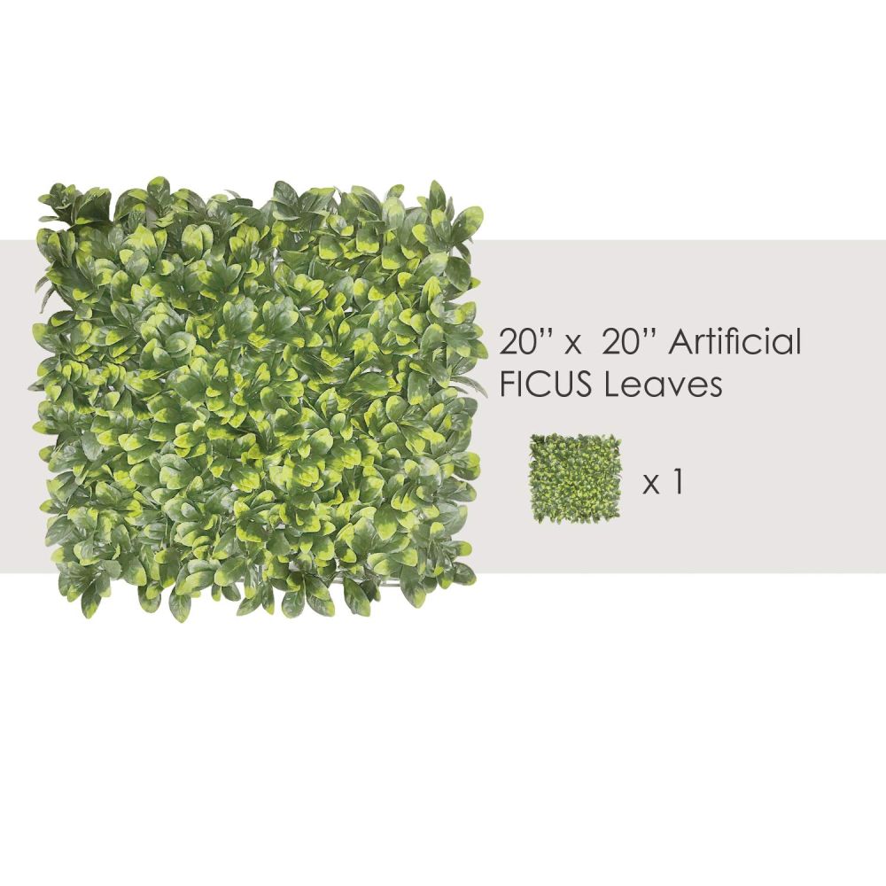 Artificial Grass Wall Faux Boxwood Panel Privacy Ivy Fence Screen Decoration for Backyard Garden Home Outdoor Indoor, 20
