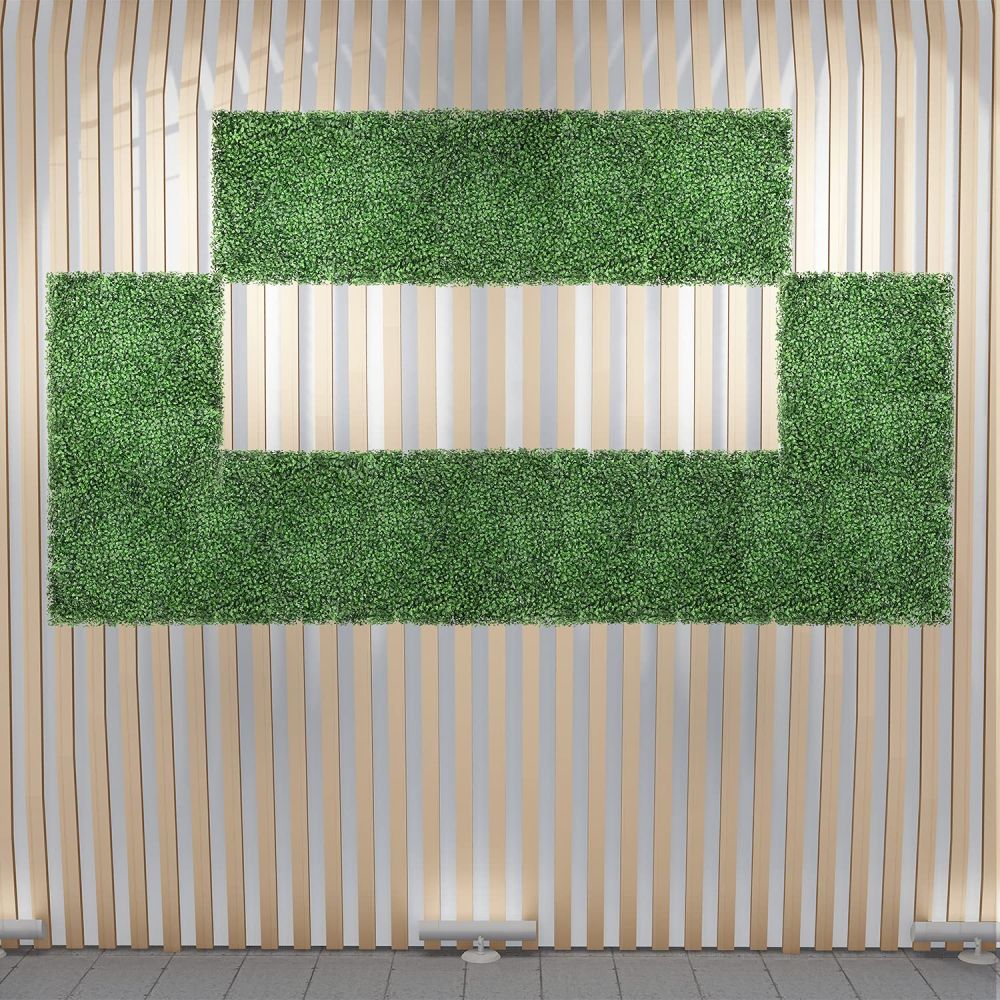 Artificial Grass Wall Faux Boxwood Panel Privacy Ivy Fence Screen Decoration for Backyard Garden Home Outdoor Indoor, 20