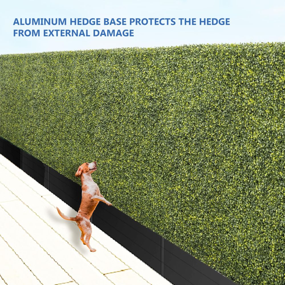 ECOOPTS Aluminum Hedge Wall Base, Planter Box for Boxwood Hedge Divider Wall Privacy Fence (54