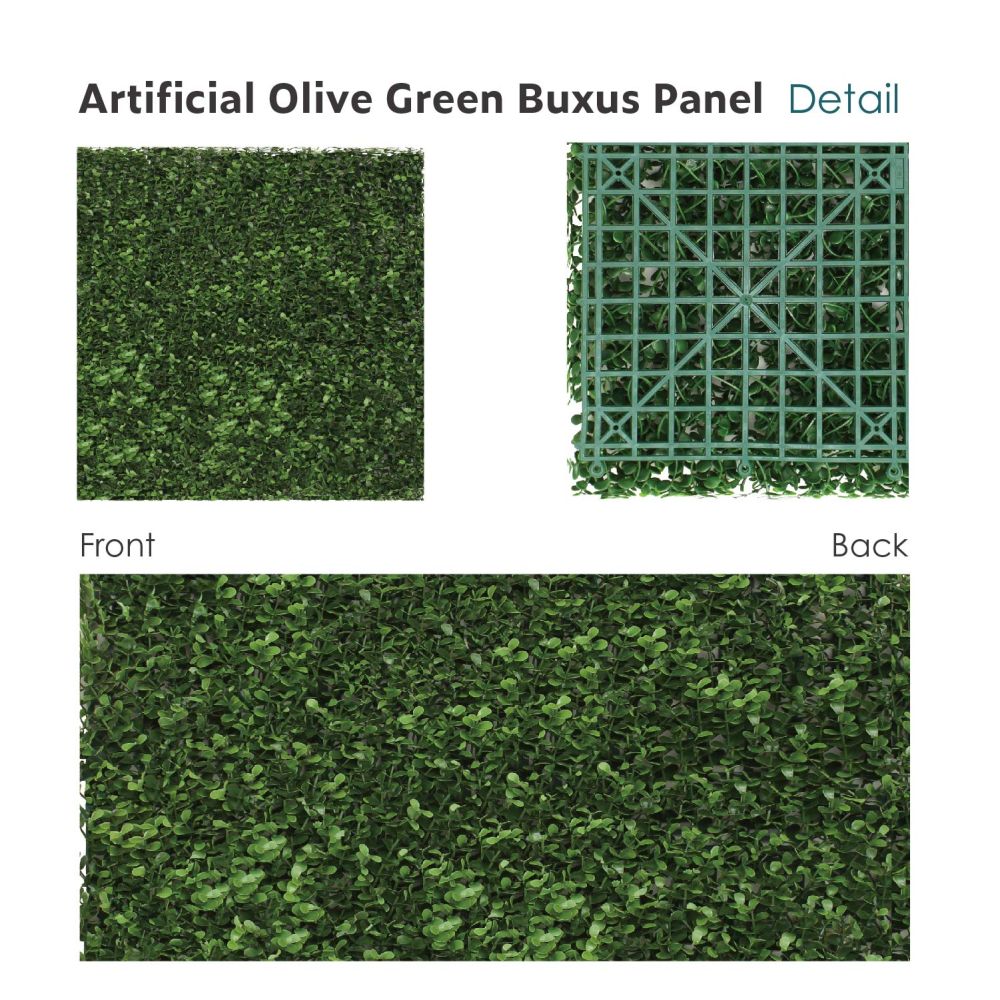 Artificial Grass Wall Faux Boxwood Panel Privacy Ivy Fence Screen Decoration for Backyard Garden Home Outdoor Indoor, 20