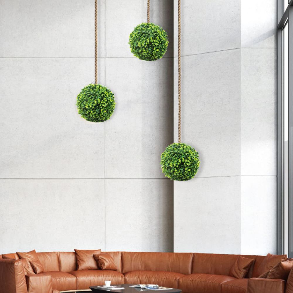 11 inch Artificial Topiary Ball Lifelike Plants Boxwood Decoration for Home Garden Porch Backyard Balcony Wedding Party (1 Pack)