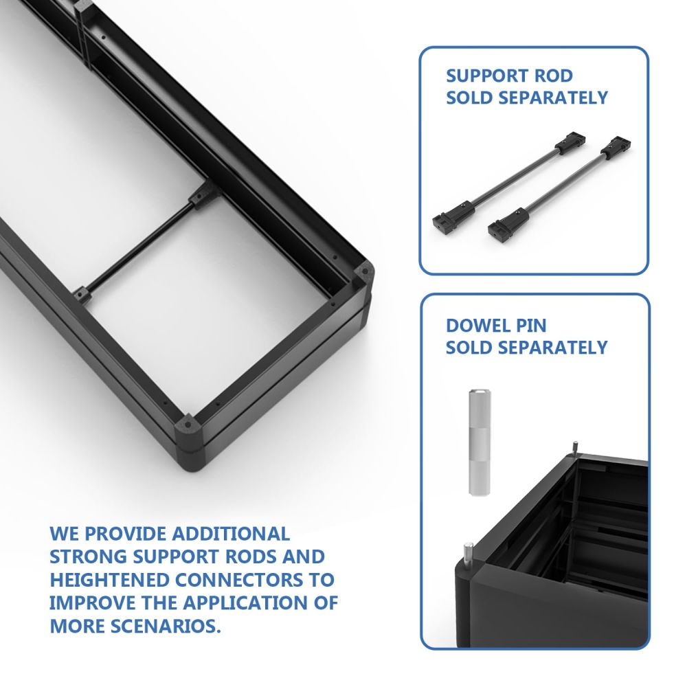 ECOOPTS Aluminum Hedge Wall Base, Planter Box for Boxwood Hedge Divider Wall Privacy Fence (36