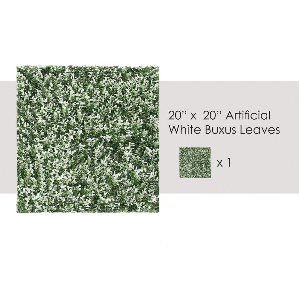 Artificial Grass Wall Faux Boxwood Panel Privacy Ivy Fence Screen Decoration for Backyard Garden Home Outdoor Indoor, 20