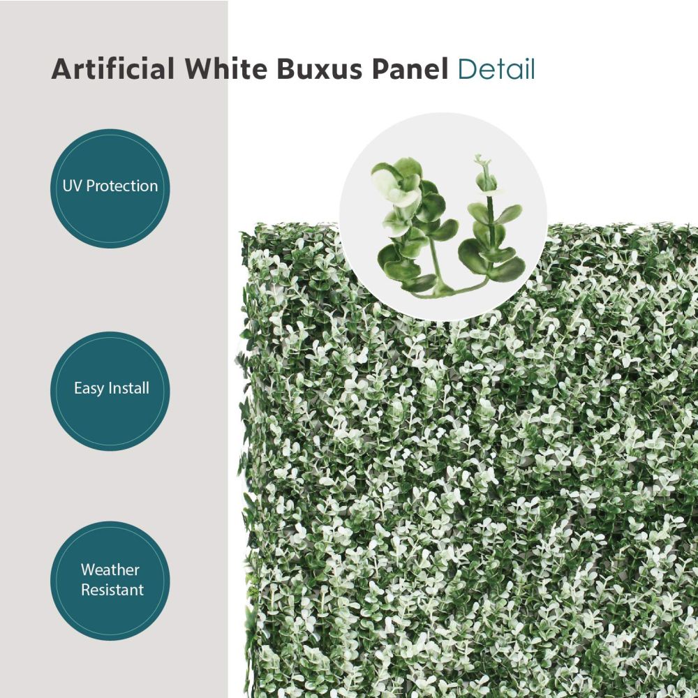 Artificial Grass Wall Faux Boxwood Panel Privacy Ivy Fence Screen Decoration for Backyard Garden Home Outdoor Indoor, 20