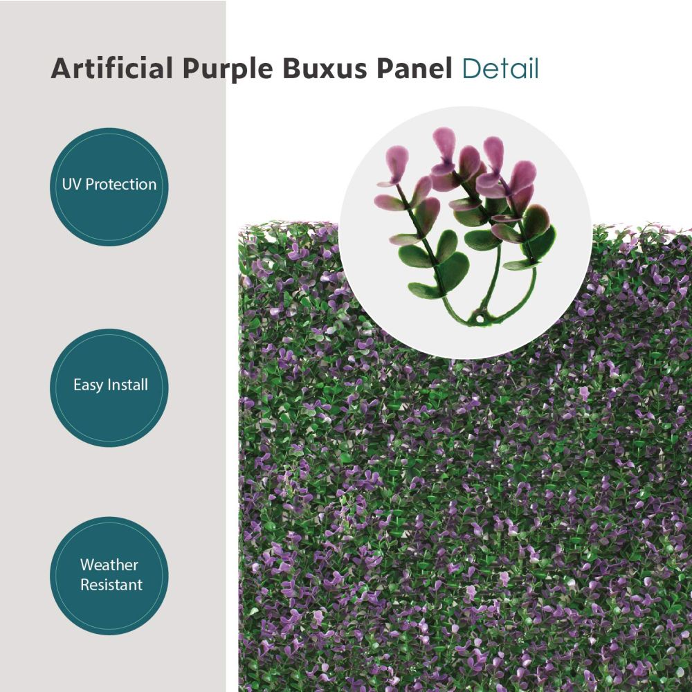 Artificial Grass Wall Faux Boxwood Panel Privacy Ivy Fence Screen Decoration for Backyard Garden Home Outdoor Indoor, 20