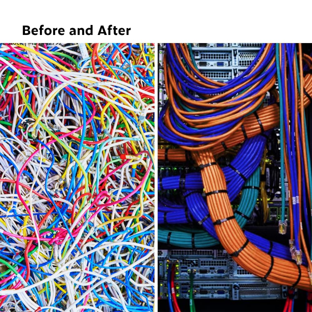 8 inch Black Heavy Duty Zip Ties (100 Pack) 50lbs Tensile Strength, Nylon Cable Wire Ties for Indoor and Outdoor, Artificial Faux Ivy Fence Privacy Screen