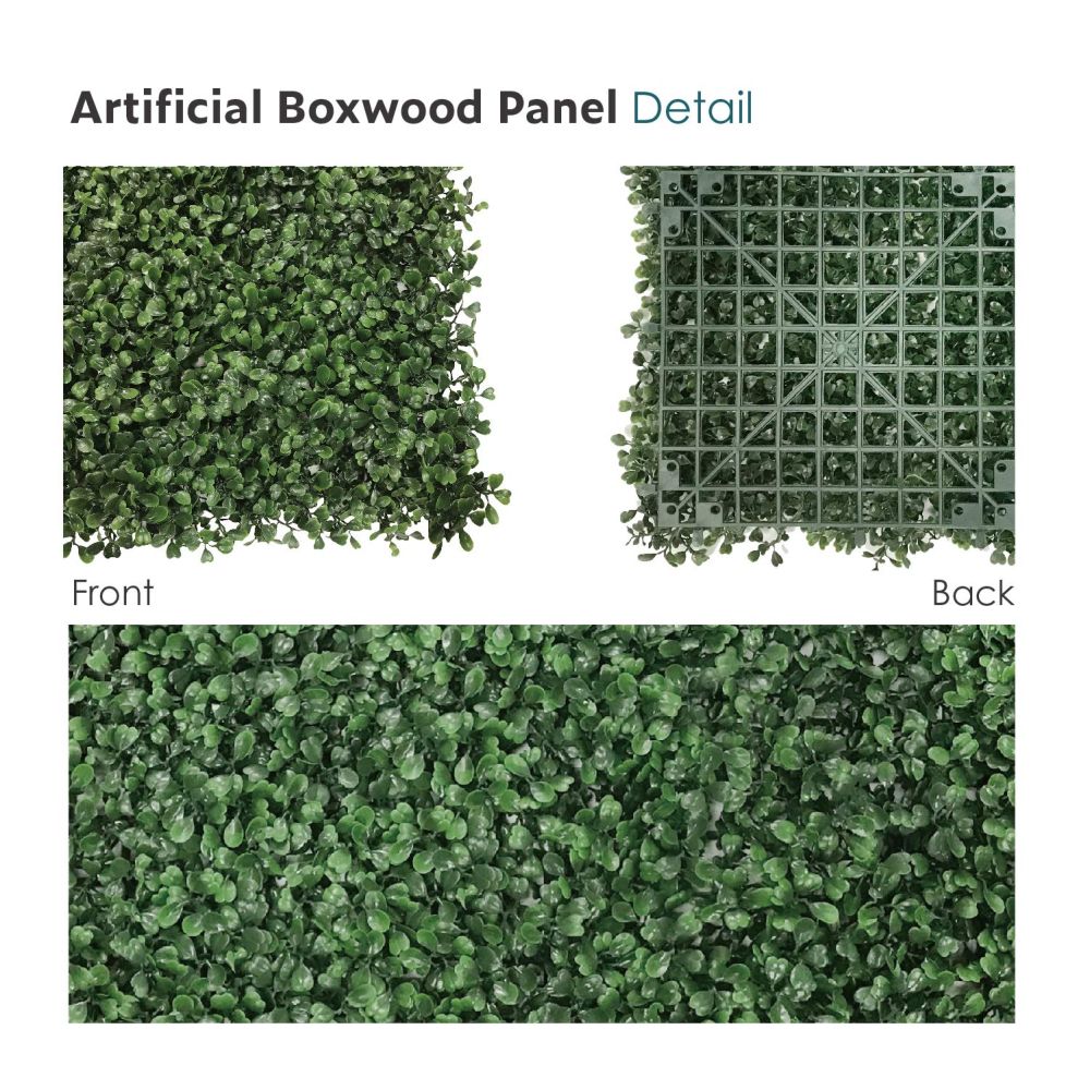 Artificial Grass Wall Faux Boxwood Panel Privacy Ivy Fence Screen Decoration for Backyard Garden Home Outdoor Indoor, 20