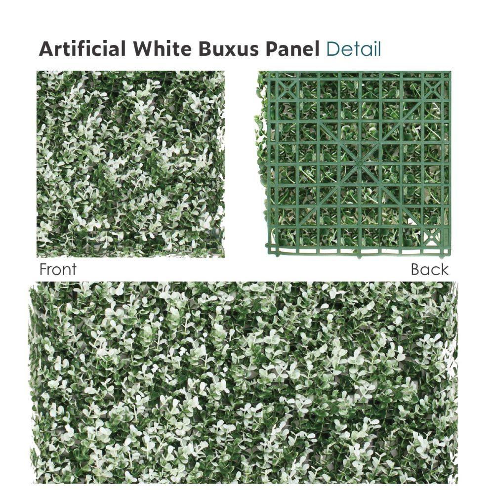 Artificial Grass Wall Faux Boxwood Panel Privacy Ivy Fence Screen Decoration for Backyard Garden Home Outdoor Indoor, 20