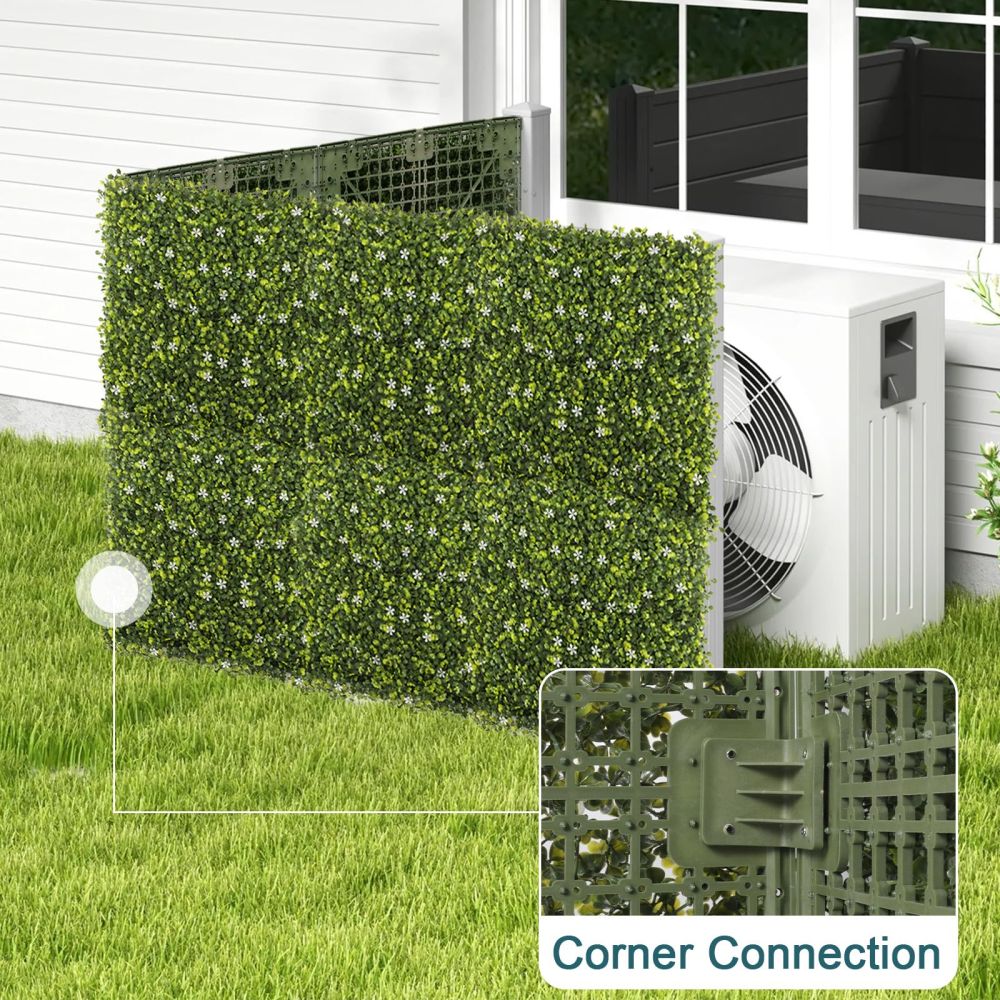 ECOOPTS Artificial Hard Panels Corner Bracket Kit for Faux Ivy Privacy Fence Screen Artificial Boxwood Panels Artificial Hard Panel,1 pc