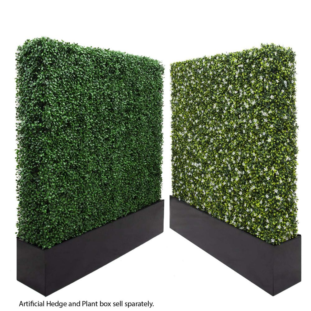 43.3''L x 9.84''H x 8.66''D Planter Box for Boxwood Hedge Divider Wall Privacy Fence Steel Caster