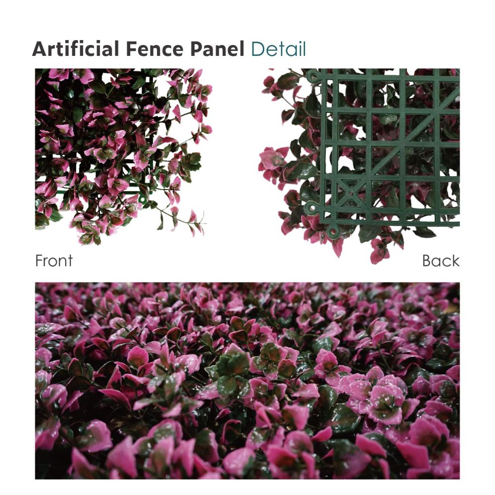 Artificial Grass Wall Faux Boxwood Panel Privacy Ivy Fence Screen Decoration for Backyard Garden Home Outdoor Indoor, 20