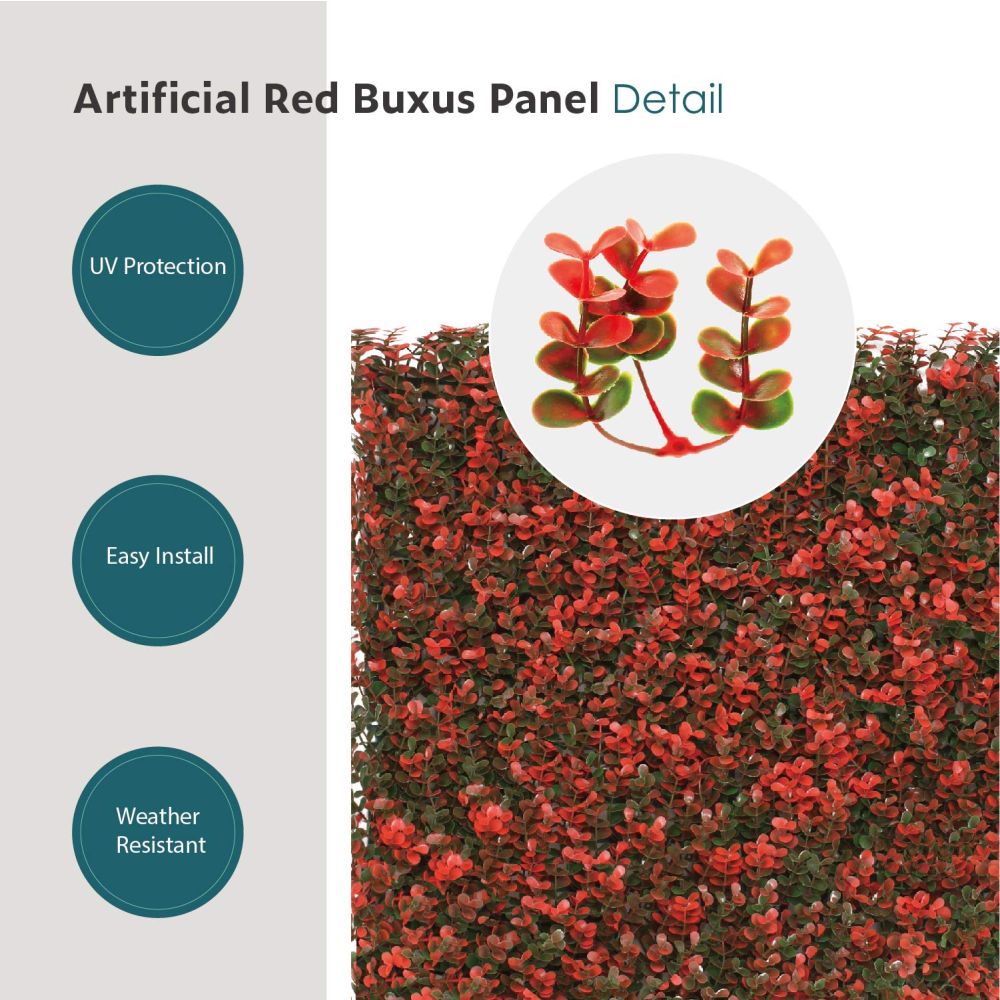 Artificial Grass Wall Faux Boxwood Panel Privacy Ivy Fence Screen Decoration for Backyard Garden Home Outdoor Indoor, 20