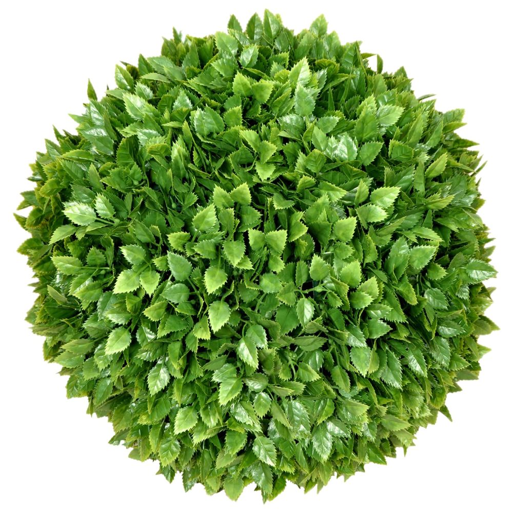 11 inch Artificial Topiary Ball Lifelike Plants Rose Leaf Boxwood Decoration for Home Garden Porch Backyard Balcony Wedding Party (1 Pack)