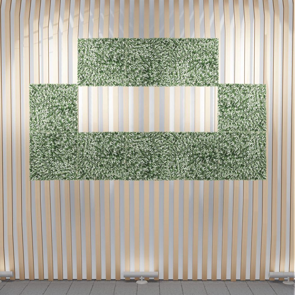 Artificial Grass Wall Faux Boxwood Panel Privacy Ivy Fence Screen Decoration for Backyard Garden Home Outdoor Indoor, 20