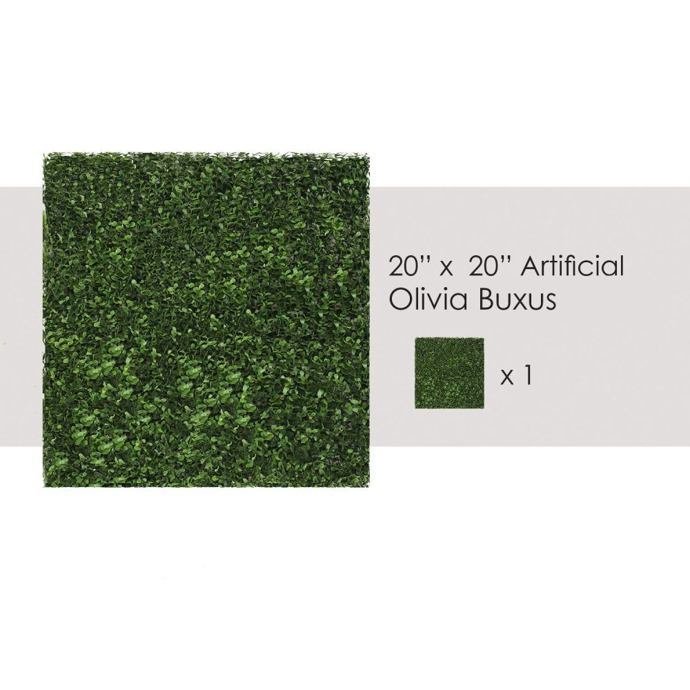 Artificial Grass Wall Faux Boxwood Panel Privacy Ivy Fence Screen Decoration for Backyard Garden Home Outdoor Indoor, 20
