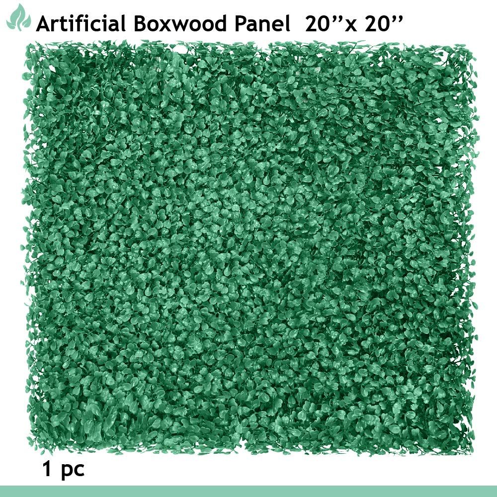 Artificial Grass Wall Faux Boxwood Panel Privacy Ivy Fence Screen Decoration for Backyard Garden Home Outdoor Indoor, 20