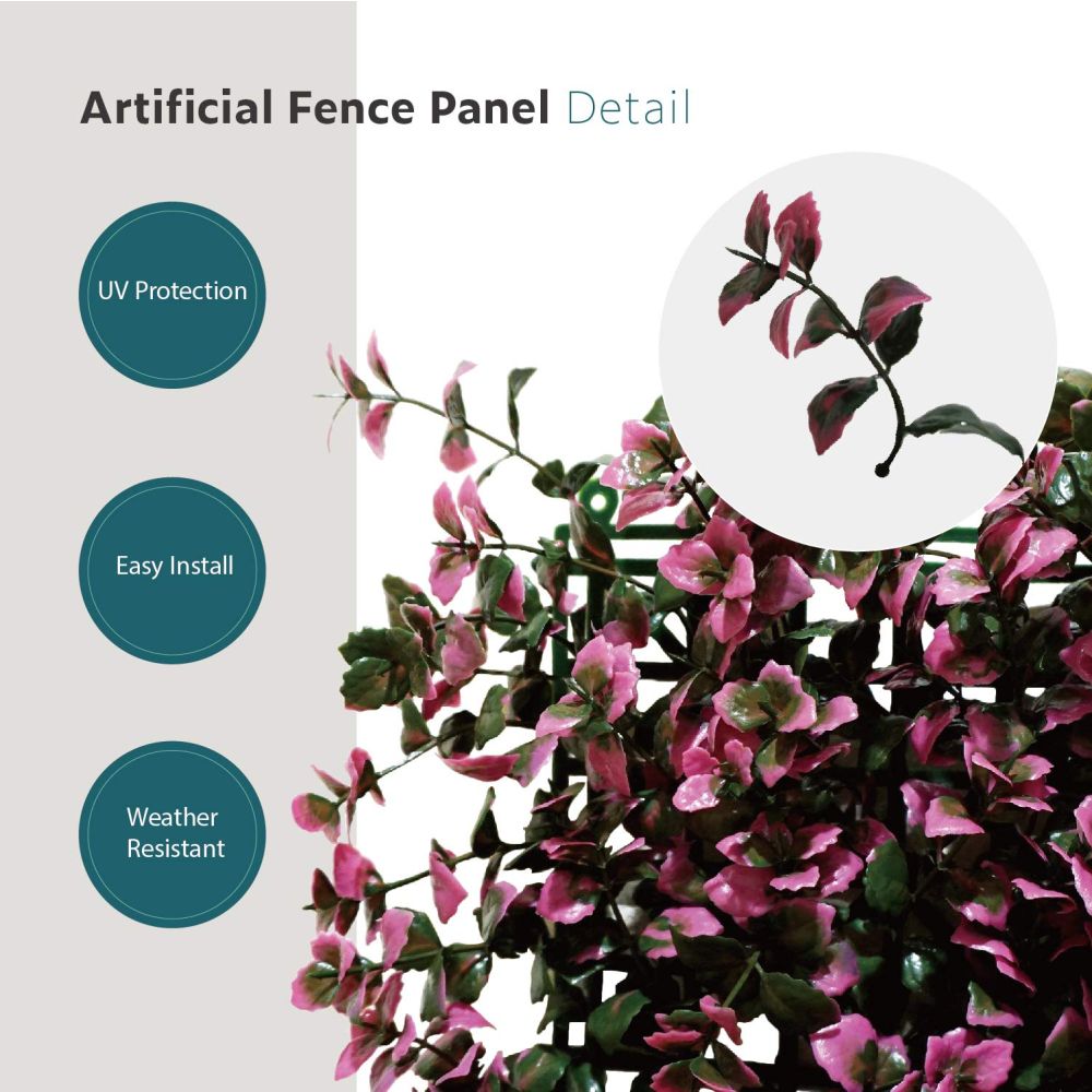 Artificial Grass Wall Faux Boxwood Panel Privacy Ivy Fence Screen Decoration for Backyard Garden Home Outdoor Indoor, 20