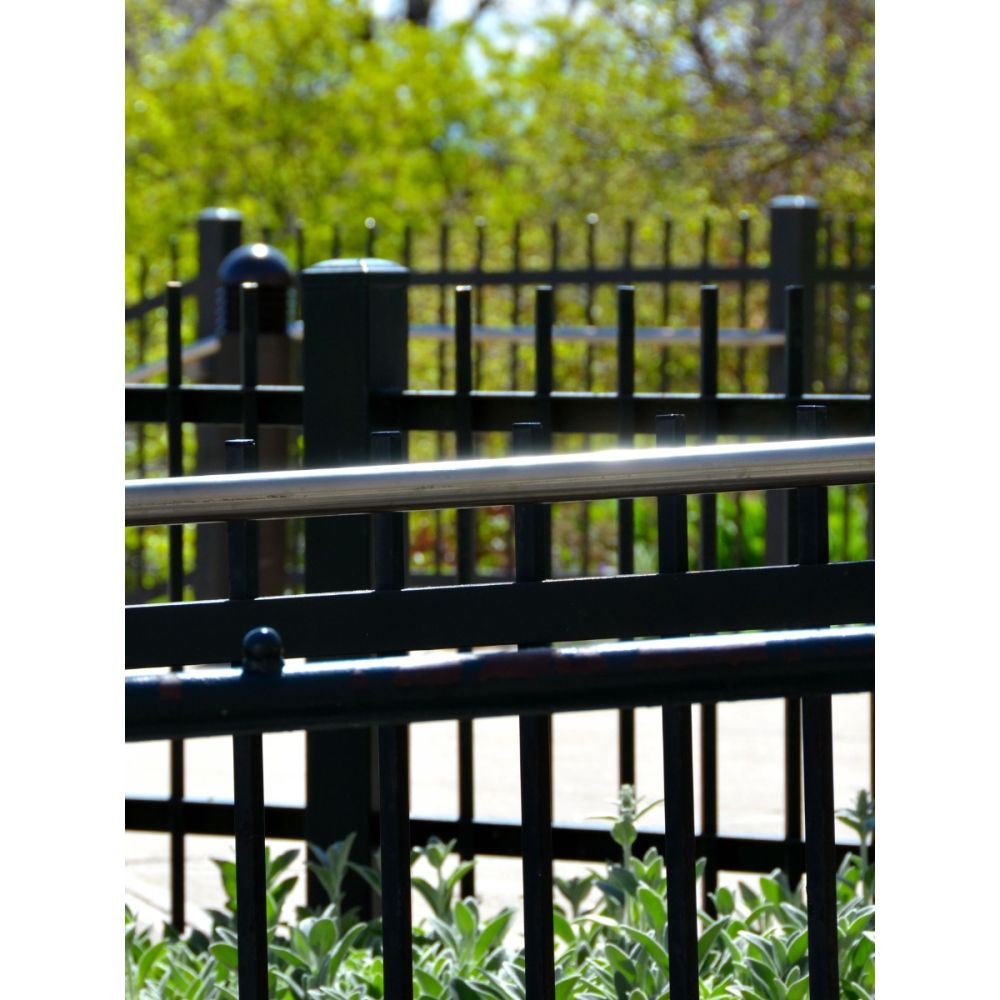 68''H * 94''W 2-Rail Steel Fence