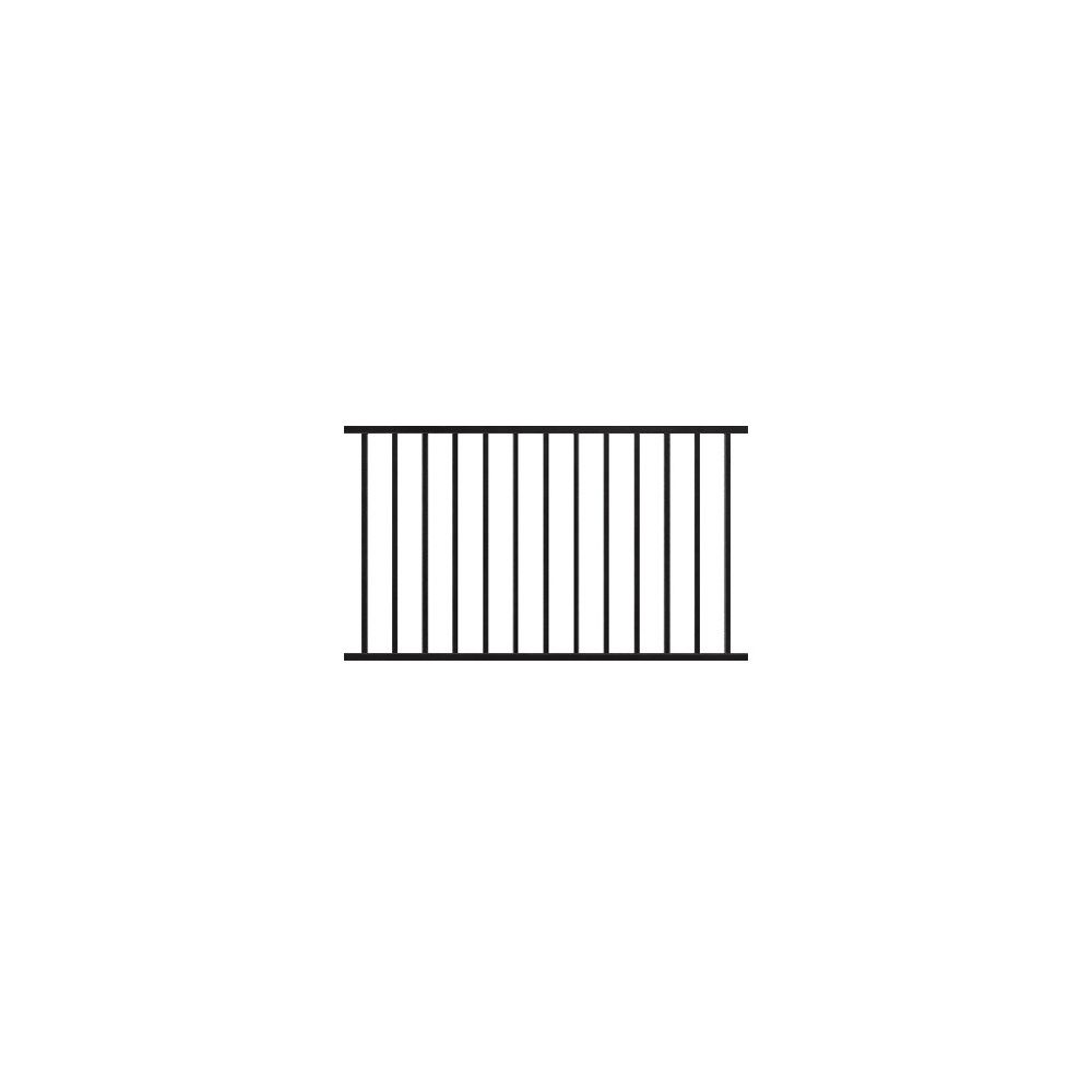 32''H * 94''W 2-Rail Steel Fence